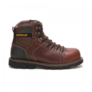 Botas Caterpillar Alaska 2.0 Steel Toe Hombre Marrones | 1752-NMISG