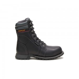 Botas Caterpillar Echo Waterproof Steel Toe Mujer Negras | 2907-GVUWI