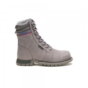 Botas Caterpillar Echo Waterproof Steel Toe Mujer Gris | 7592-XDPZB