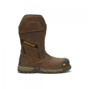 Botas Caterpillar Excavator Superlite Pull-On Waterproof Carbon Composite Toe Hombre Marrones | 2310-NDXUO