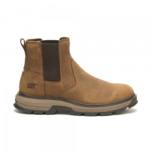 Botas Caterpillar Exposition Chelsea Hombre Cafe | 0985-RIOVA