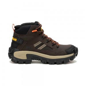 Botas Caterpillar Invader Mid Vent Composite Toe Hombre Cafe | 5067-VHQZJ