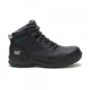 Botas Caterpillar Mae Steel Toe Waterproof Mujer Negras | 5012-ODATG