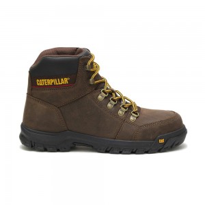 Botas Caterpillar Outline Steel Toe Hombre Marrones | 7624-AVZOF