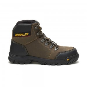 Botas Caterpillar Outline Steel Toe Hombre Gris Oscuro | 0981-RFSWK