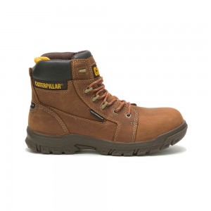Botas Caterpillar Resorption Waterproof Composite Toe Mujer Marrones | 4872-YDWNR