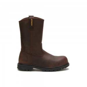 Botas Caterpillar Revolver Steel Toe Hombre Marrones | 7023-YGCOA