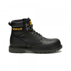 Botas Caterpillar Second Shift Waterproof Steel Toe Hombre Negras | 2678-KXOUR