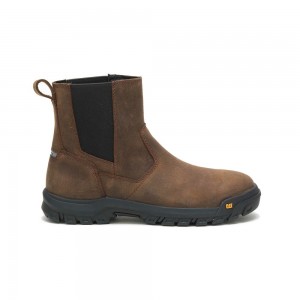 Botas Caterpillar Wheelbase Steel Toe Hombre Marrones | 6243-GFRCZ