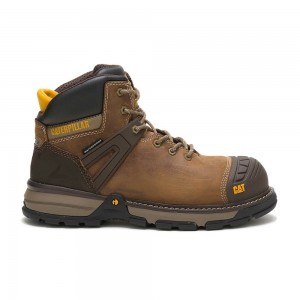 Botas Caterpillar comfortable, safety Hombre Beige Oscuro | 5014-HGTQO