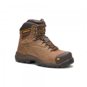 Botas Seguridad Caterpillar Diagnostic Hi Waterproof Thinsulate Steel Toe Hombre Beige Oscuro | 9420-FACXY