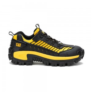 Botas Seguridad Caterpillar Invader Mecha Composite Toe Hombre Negras Amarillo | 1698-VJGED