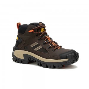 Botas Seguridad Caterpillar Invader Mid Vent Composite Toe Hombre Cafe | 5861-ZJHYX