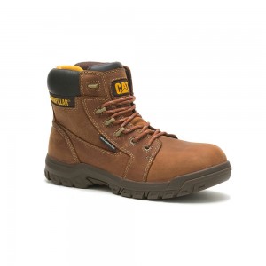Botas Seguridad Caterpillar Resorption Waterproof Composite Toe Mujer Marrones | 1290-VUYXW