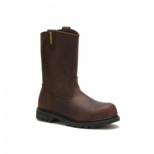 Botas Seguridad Caterpillar Revolver Steel Toe Hombre Marrones | 3596-CWTKN