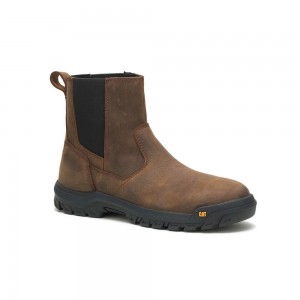 Botas Seguridad Caterpillar Wheelbase Steel Toe Hombre Marrones | 6085-GQXAW