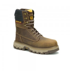 Botas de Trabajo Caterpillar Colorado Equip 8 Waterproof Thinsulate Hombre Negras | 7534-CAROB