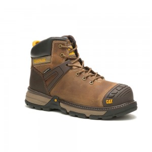 Botas de Trabajo Caterpillar Excavator Superlite Waterproof Hombre Beige Oscuro | 2781-DLKXF