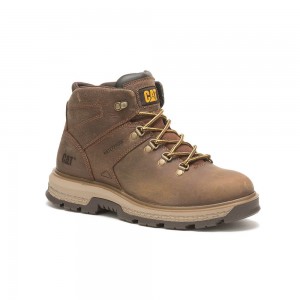 Botas de Trabajo Caterpillar Exposition Hiker Waterproof Hombre Marrones | 5792-GTNXK