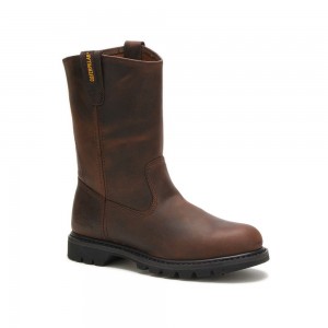 Botas de Trabajo Caterpillar Revolver Hombre Marrones | 0716-MKFUB
