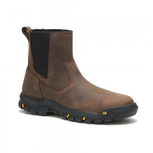 Botas de Trabajo Caterpillar Wheelbase Hombre Marrones | 4053-OEXZA
