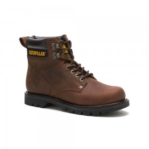 Botas de Trabajo Caterpillar comfortable Hombre Marrones Oscuro | 7305-YFXIP