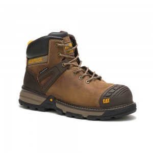 Botas de Trabajo Caterpillar safety work boots, work boots safety boots Hombre Beige Oscuro | 3485-VJTYH