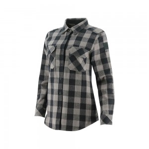 Camisa Manga Larga Caterpillar Buffalo Check Heavyweight Shirt Mujer Negras | 6408-GVZQP
