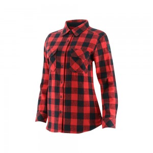 Camisa Manga Larga Caterpillar Buffalo Check Heavyweight Shirt Mujer Rojas | 3514-ZSEOK