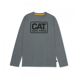 Camisa Manga Larga Caterpillar Cat Diesel Power Hombre Gris Oscuro | 7064-RVFTM