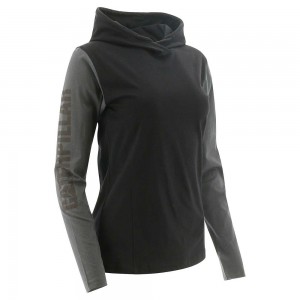 Camisa Manga Larga Caterpillar UPF Hooded Banner Mujer Negras | 3980-OIBMJ
