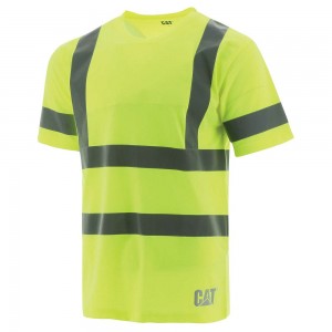 Camiseta Caterpillar HiVis Class III Hombre Amarillo | 6435-ZSWPU