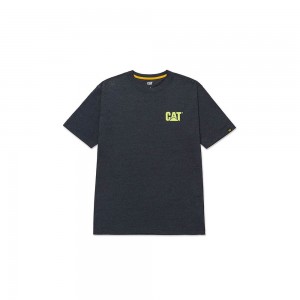 Camiseta Caterpillar Trademark Hombre Azul Marino | 7253-UGLFX