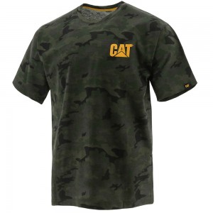 Camiseta Caterpillar Trademark Hombre Camuflaje | 9614-OBIHT