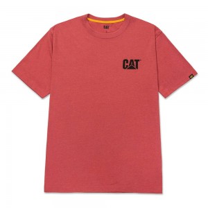 Camiseta Caterpillar Trademark Hombre Rojas | 2937-BIOVF