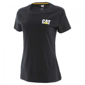 Camiseta Caterpillar Trademark Mujer Negras | 6340-VZUIA
