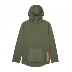 Sudadera con Capucha Caterpillar Coolmax Lightweight Pullover Hombre Negras | 7591-CNRSI