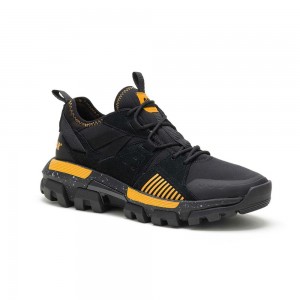 Zapatillas Caterpillar casual shoes Mujer Negras Amarillo | 0267-PQDOT