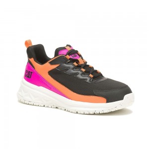 Zapatos de Trabajo Caterpillar Streamline Runner Carbon Mujer Negras Rosas | 7604-FAWBL